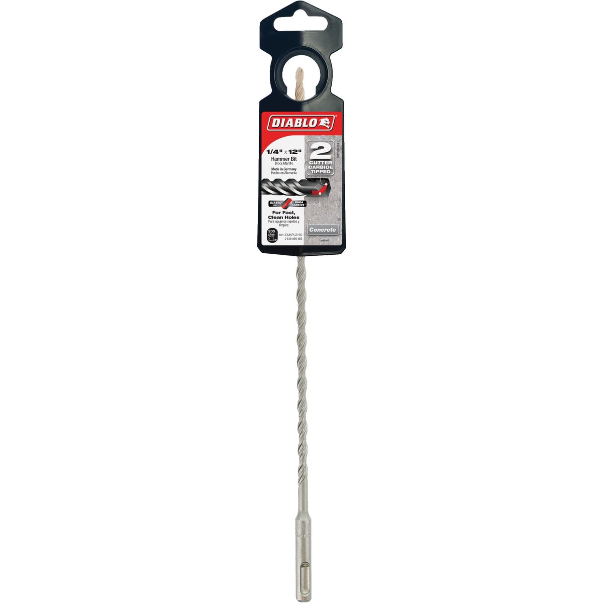 Diablo SDS-Plus 1/4 In. x 12 In. Carbide-Tipped Rotary Hammer Drill Bit