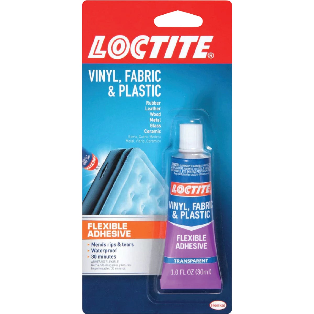 LOCTITE 1 Oz. Clear Vinyl, Fabric, & Plastic Flexible Repair Adhesive