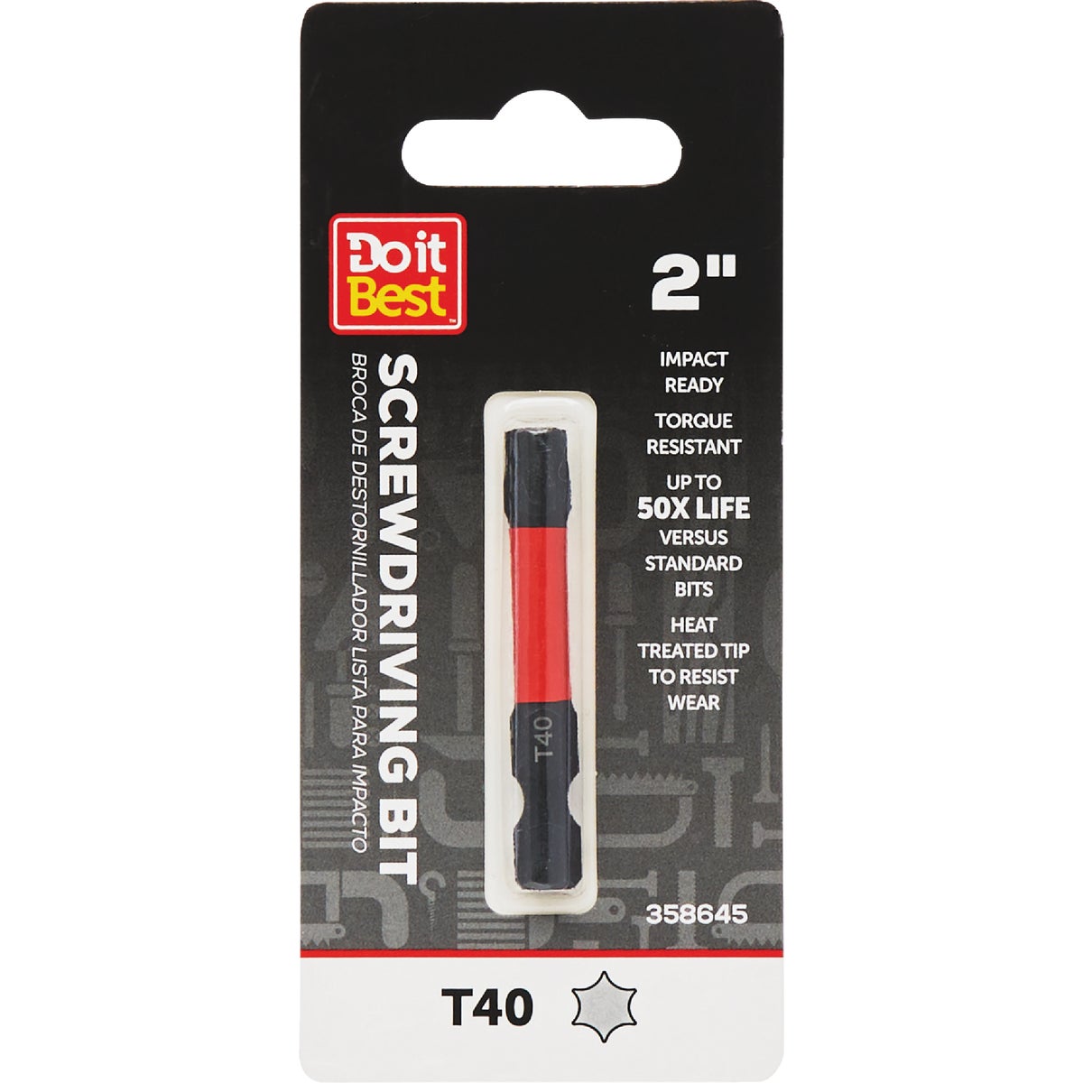 Do it Best 2 In. T40 Torx Impact Ready Screwdriver Bit
