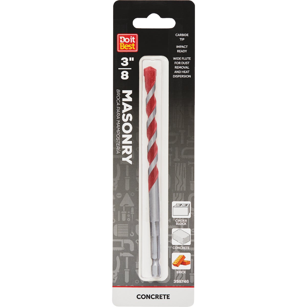 Do it 3/8 In. x 6 In. Rotary Masonry Drill Bit