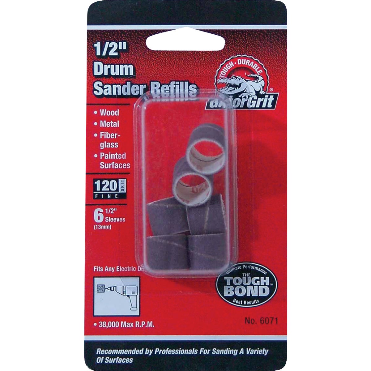 Gator 1/2 In. x 1/2 In. 120 Grit Drum Sander Refills (6-Pack)