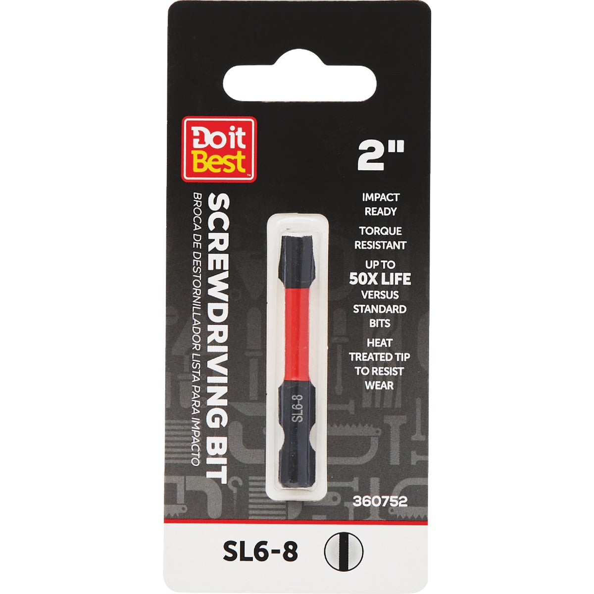 Do it Best 2 In. Slotted #6-8 Impact Ready Screwdriver Bit