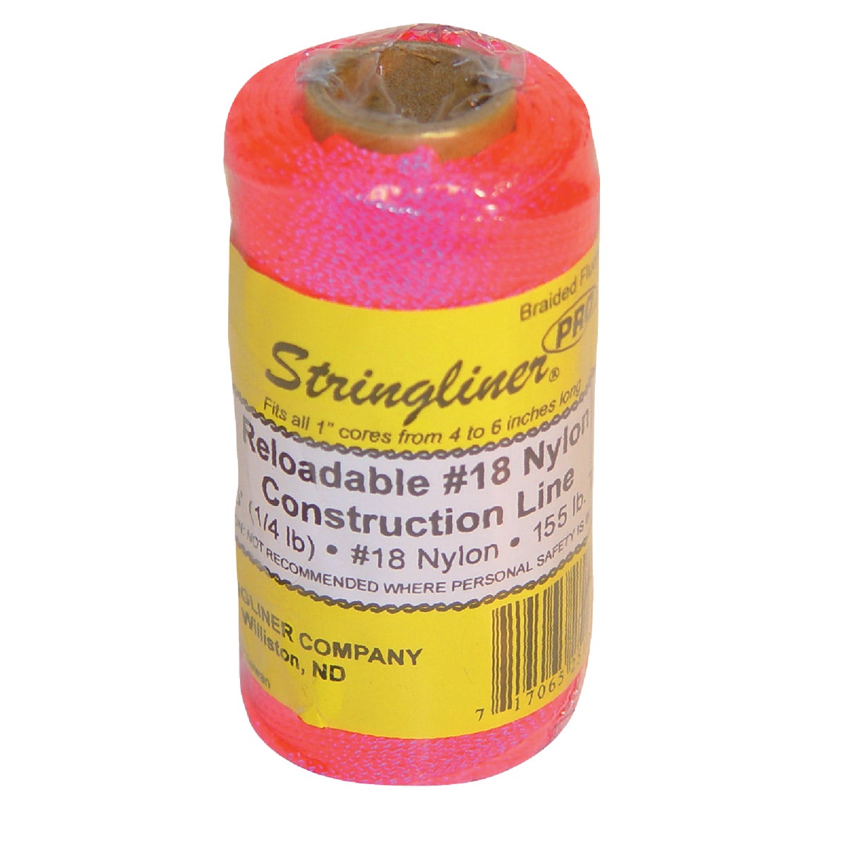 Stringliner 250 Ft. Fluorescent Pink Braided Nylon Mason Line