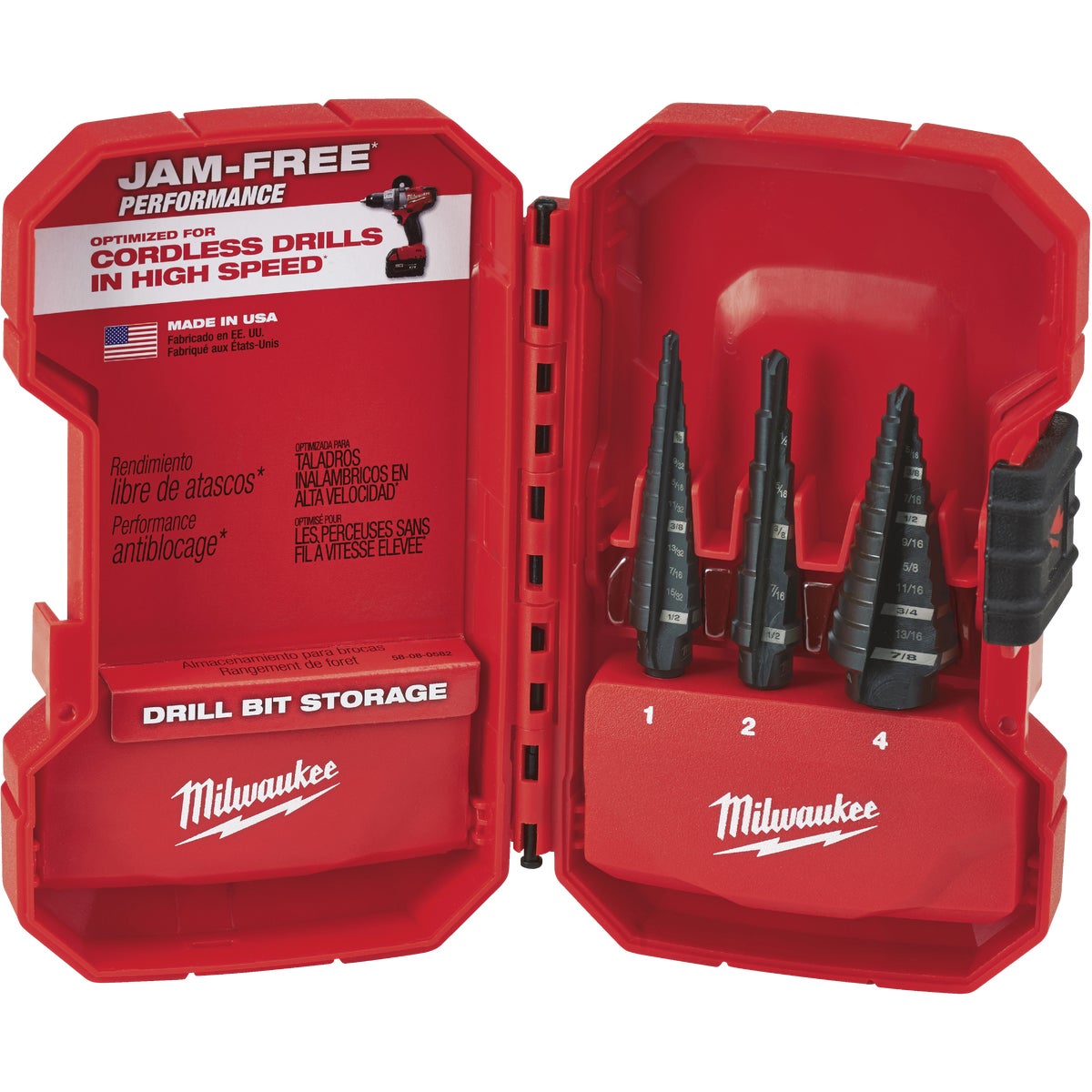 3PC STEP DRILL BIT SET