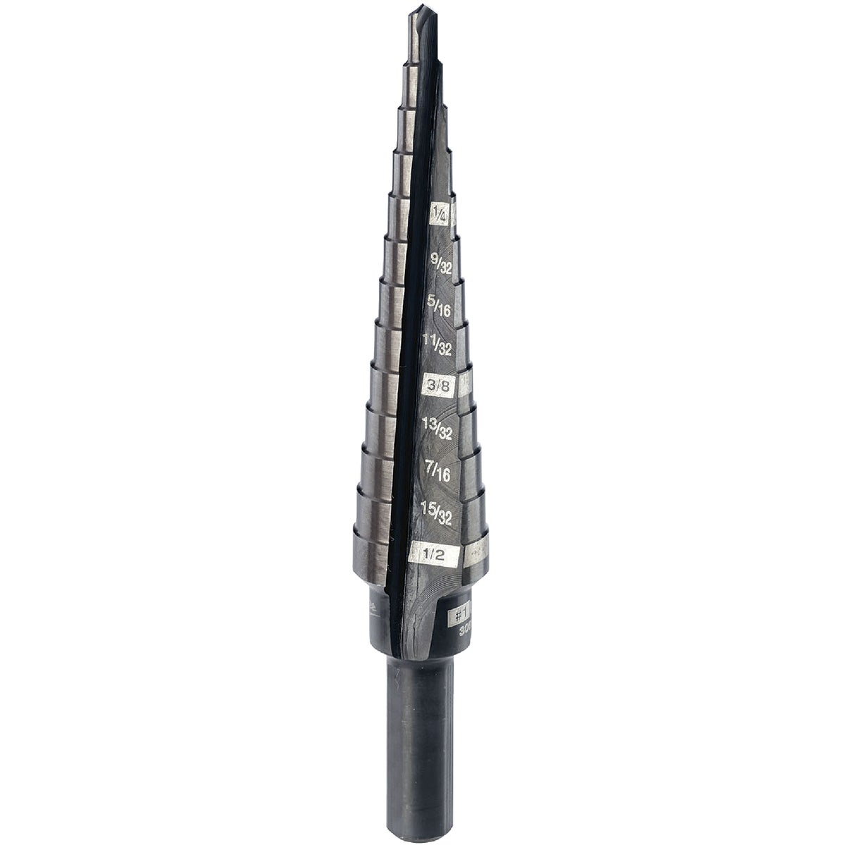 Milwaukee 1/8 In. - 1/2 In. by 1/32 In. #1 Step Drill Bit, 13 Steps