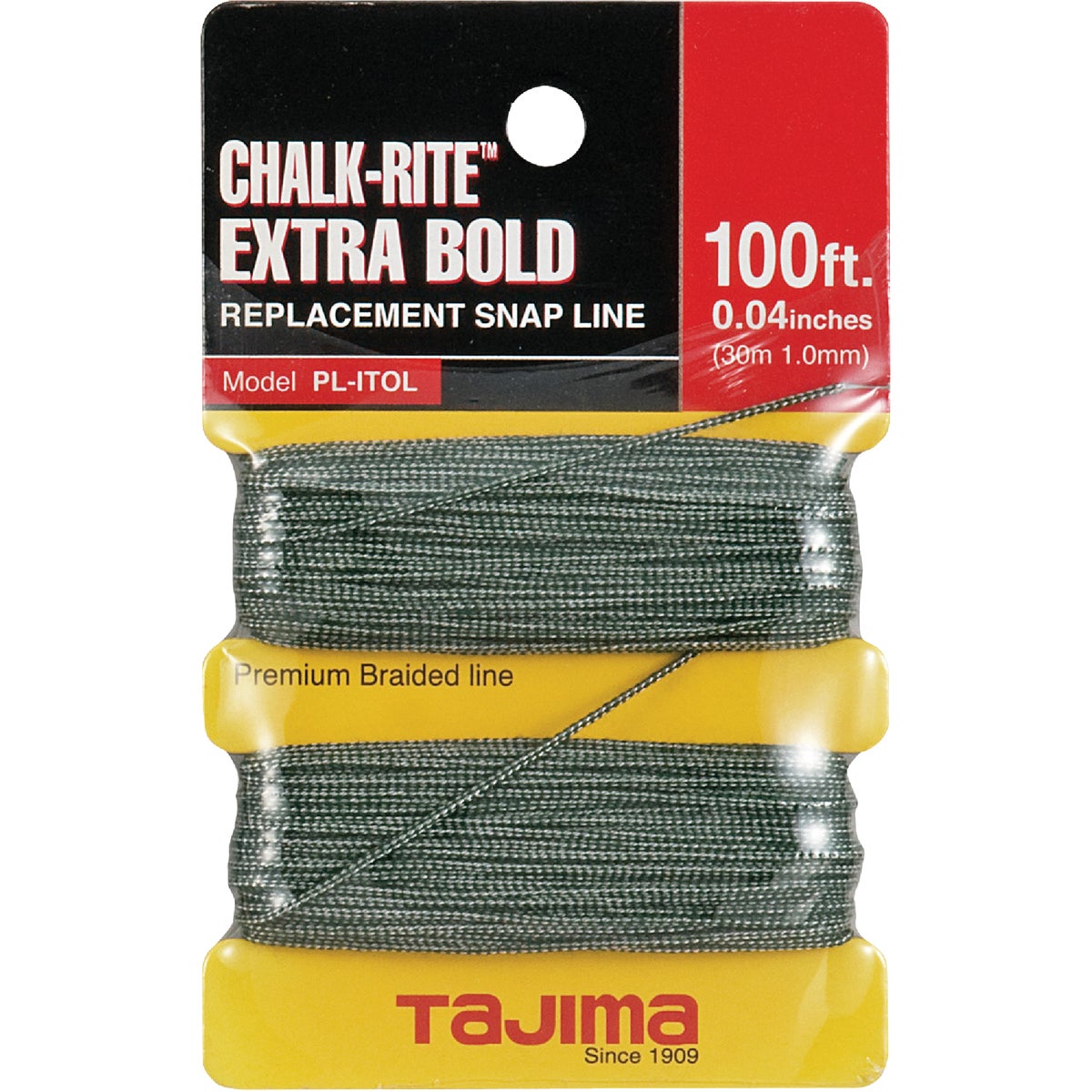Tajima Chalk-Rite 100 Ft. Braided Nylon Extra Bold Chalk Line