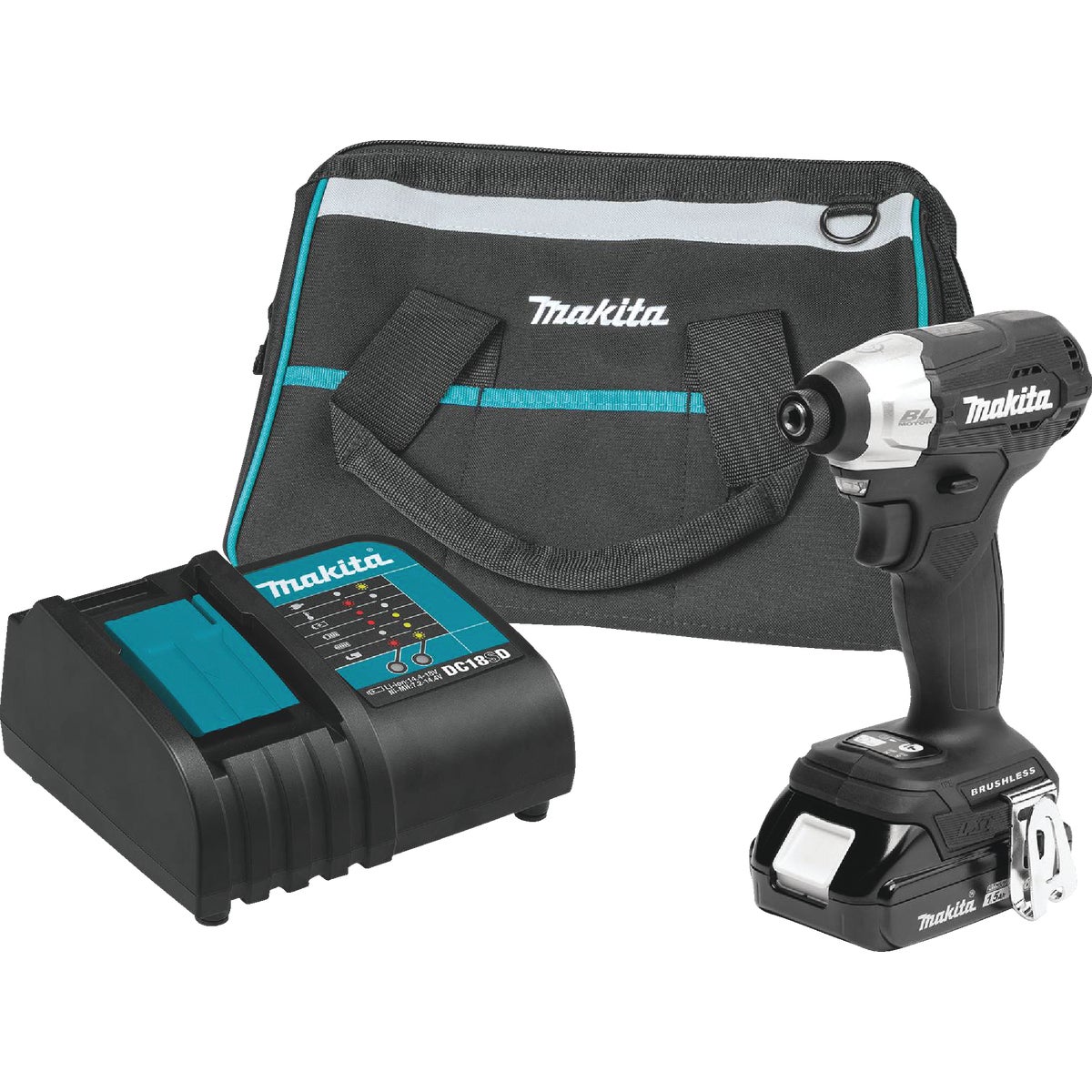 Makita 18-Volt LXT Lithium-Ion Brushless 1/4 In. Hex Sub-Compact Cordless Impact Driver Kit