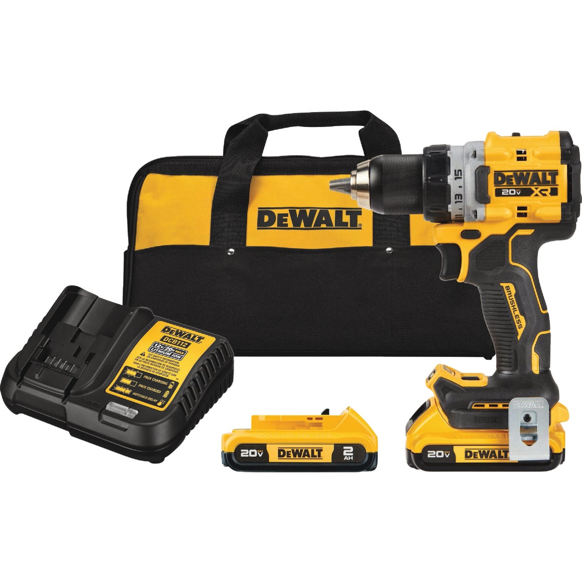 DEWALT 20-Volt MAX XR Lithium-Ion Brushless 1/2 In. Cordless Drill/Driver Kit