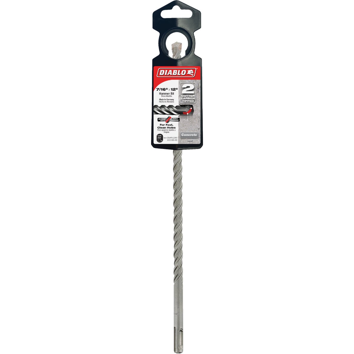 Diablo SDS-Plus 7/16 In. x 12 In. Carbide-Tipped Rotary Hammer Drill Bit