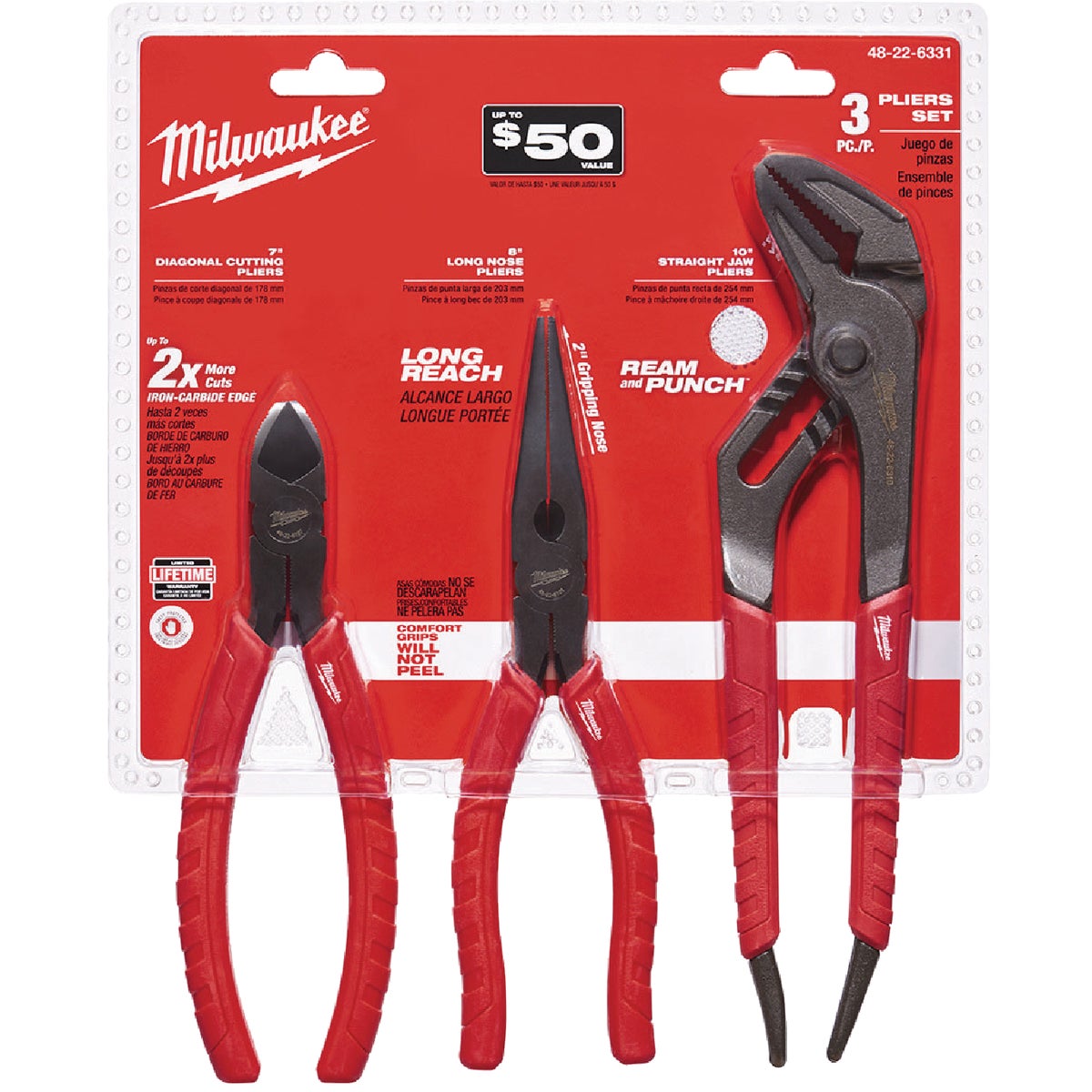 Milwaukee Comfort Grip Plier Set (3-Piece)