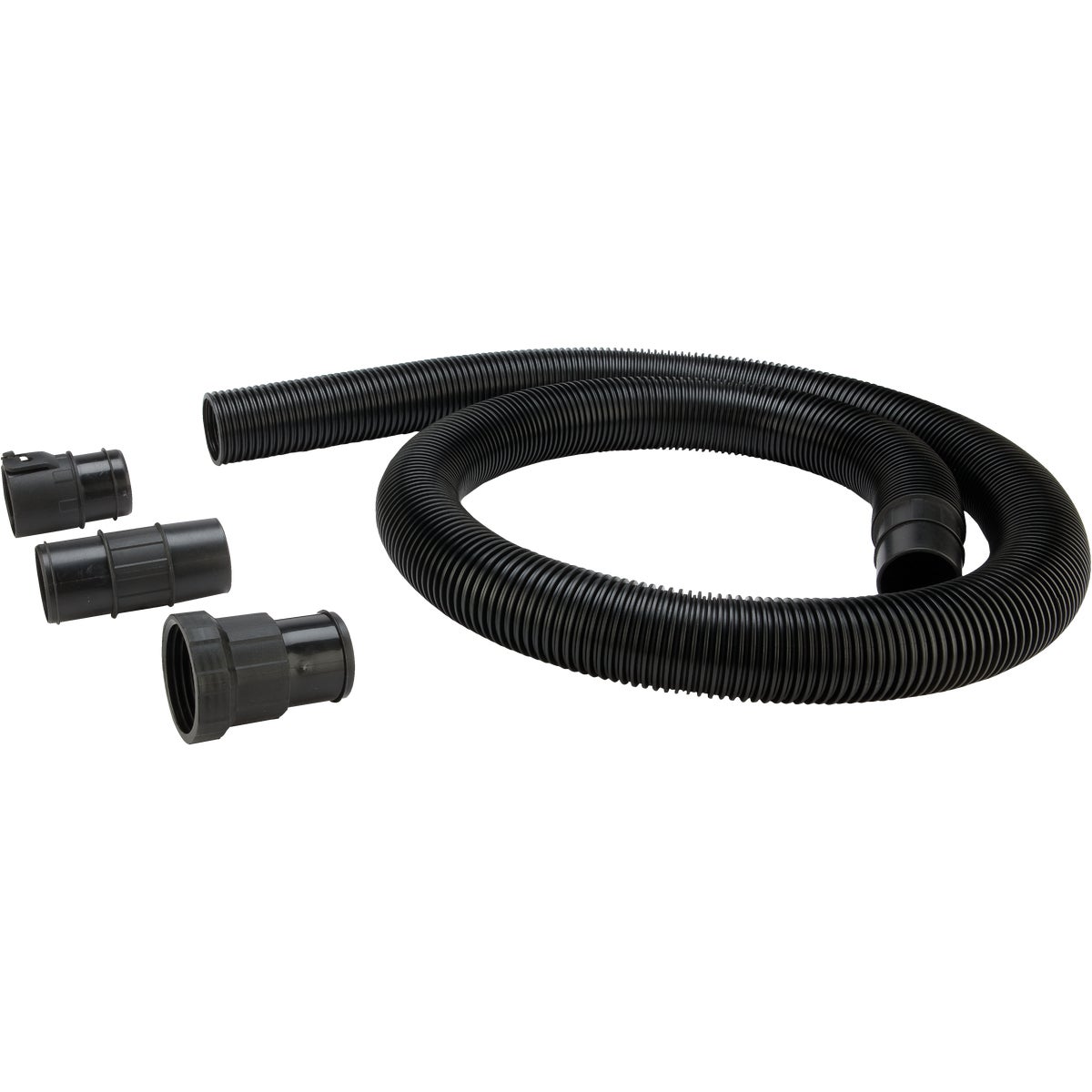 Channellock 2-1/2 In. Dia. x 7 Ft. L Black Plastic Wet/Dry Vacuum Hose with Adapters