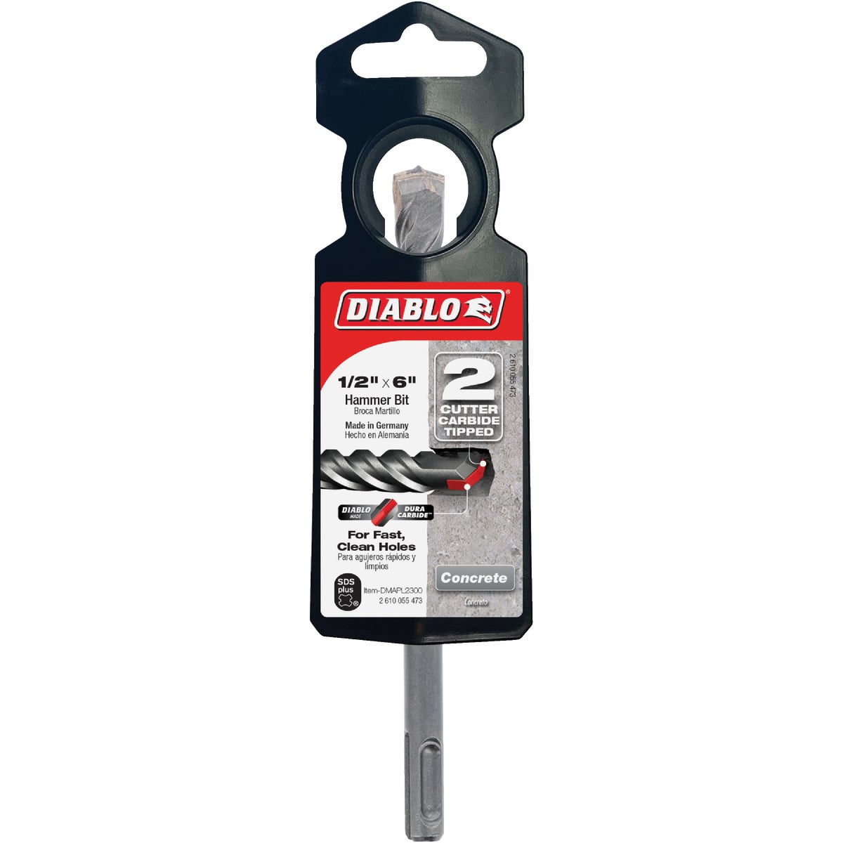 Diablo SDS-Plus 1/2 In. x 6 In. Carbide-Tipped Rotary Hammer Drill Bit