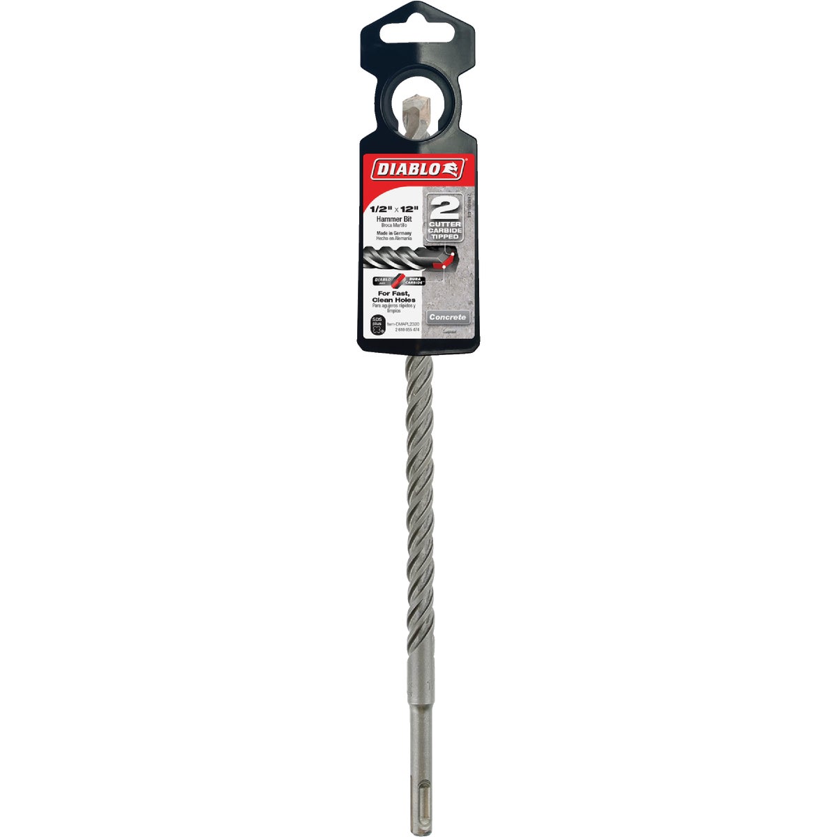 Diablo SDS-Plus 1/2 In. x 12 In. Carbide-Tipped Rotary Hammer Drill Bit
