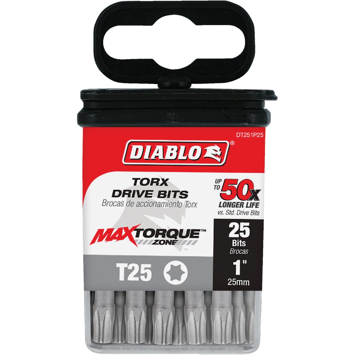 Diablo T25 TORX 1 In. Insert Impact Screwdriver Bit (25-Pack)