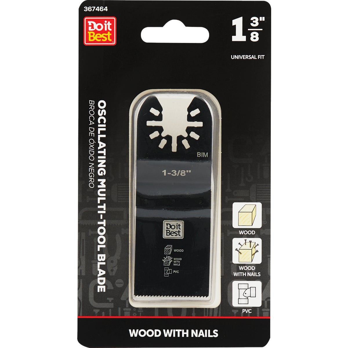 Do it Best 1-3/8 In. High Carbon Steel Wood with Nails Oscillating Multi-Tool Blade