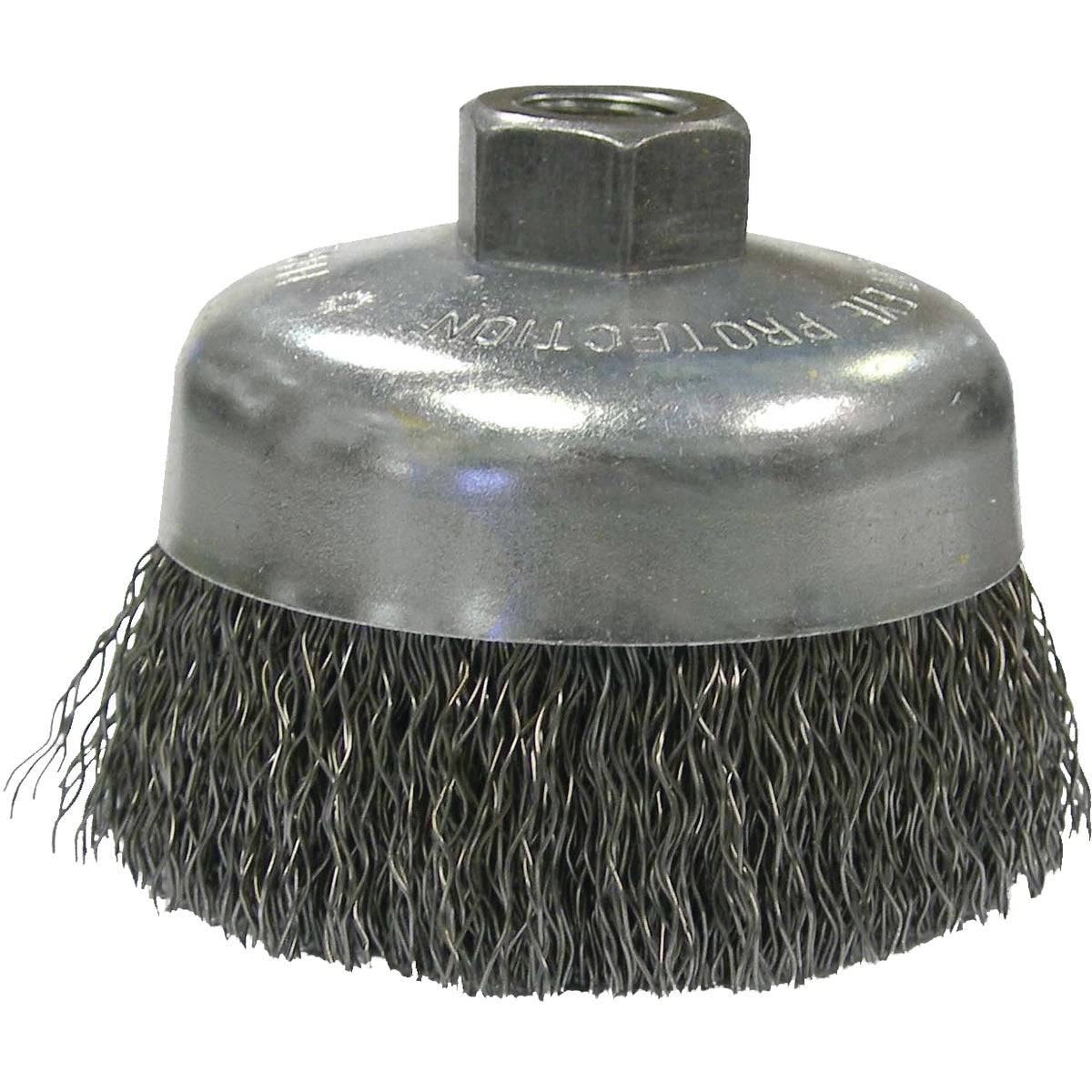 Weiler Vortec 6 In. Crimped 0.02 In. Angle Grinder Wire Brush