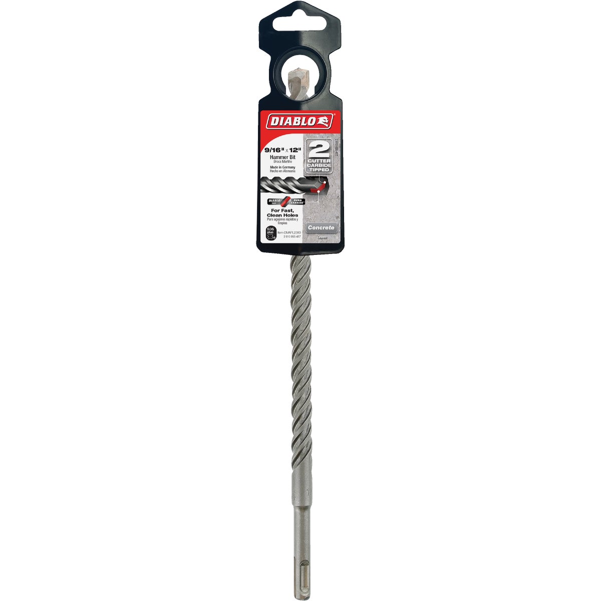 Diablo SDS-Plus 9/16 In. x 12 In. Carbide-Tipped Rotary Hammer Drill Bit