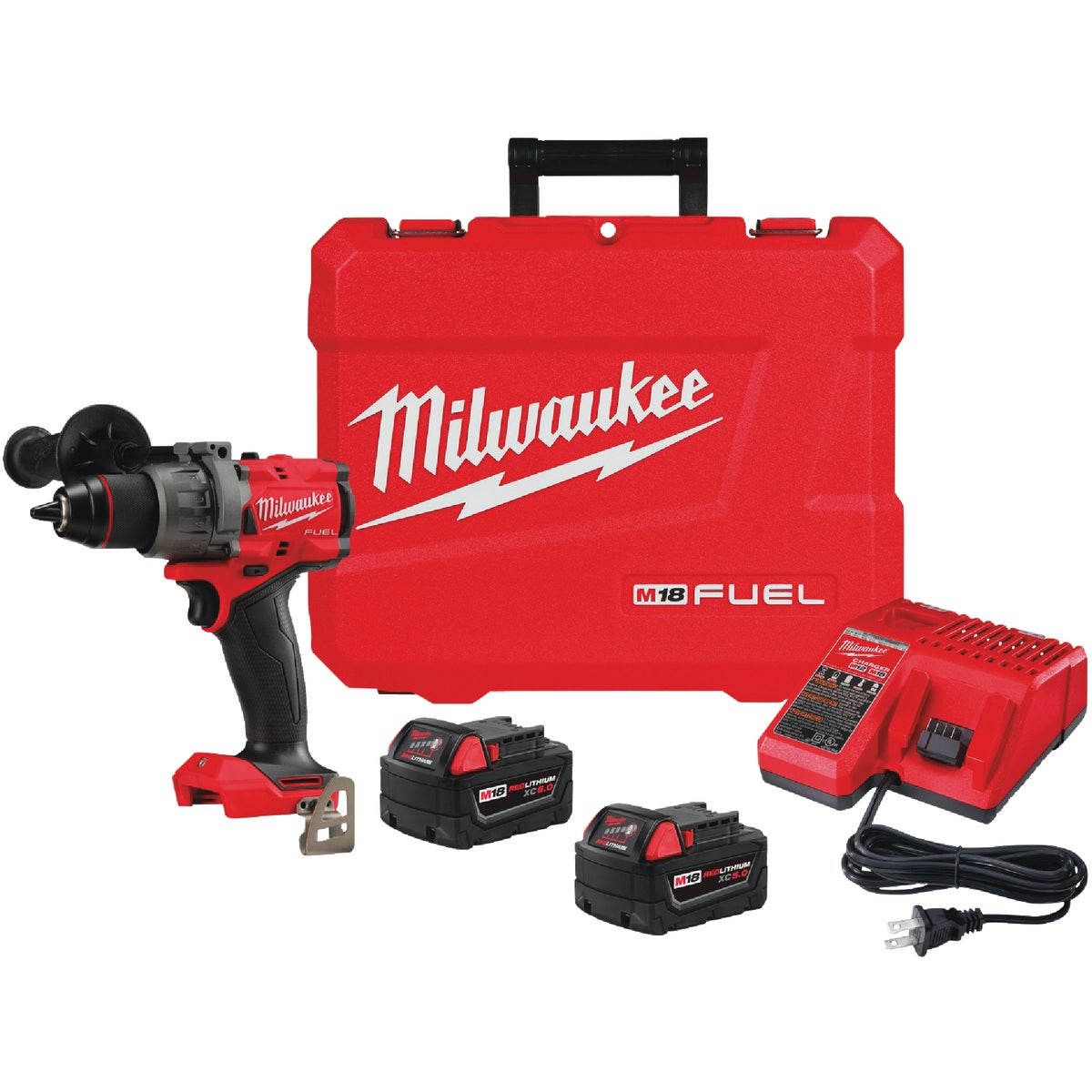 Milwaukee M18 FUEL 18-Volt Lithium-Ion Brushless 1/2 In. Cordless Hammer Drill Kit