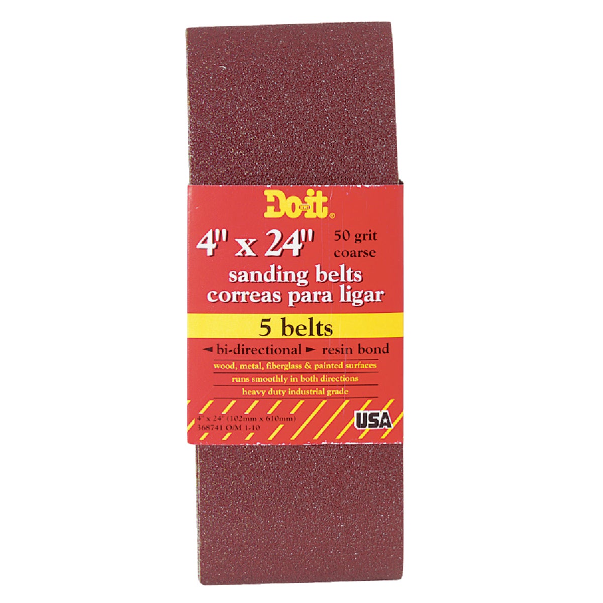 Do it Best 4 In. x 24 In. 50 Grit Dual Direction Sanding Belt (5-Pack)