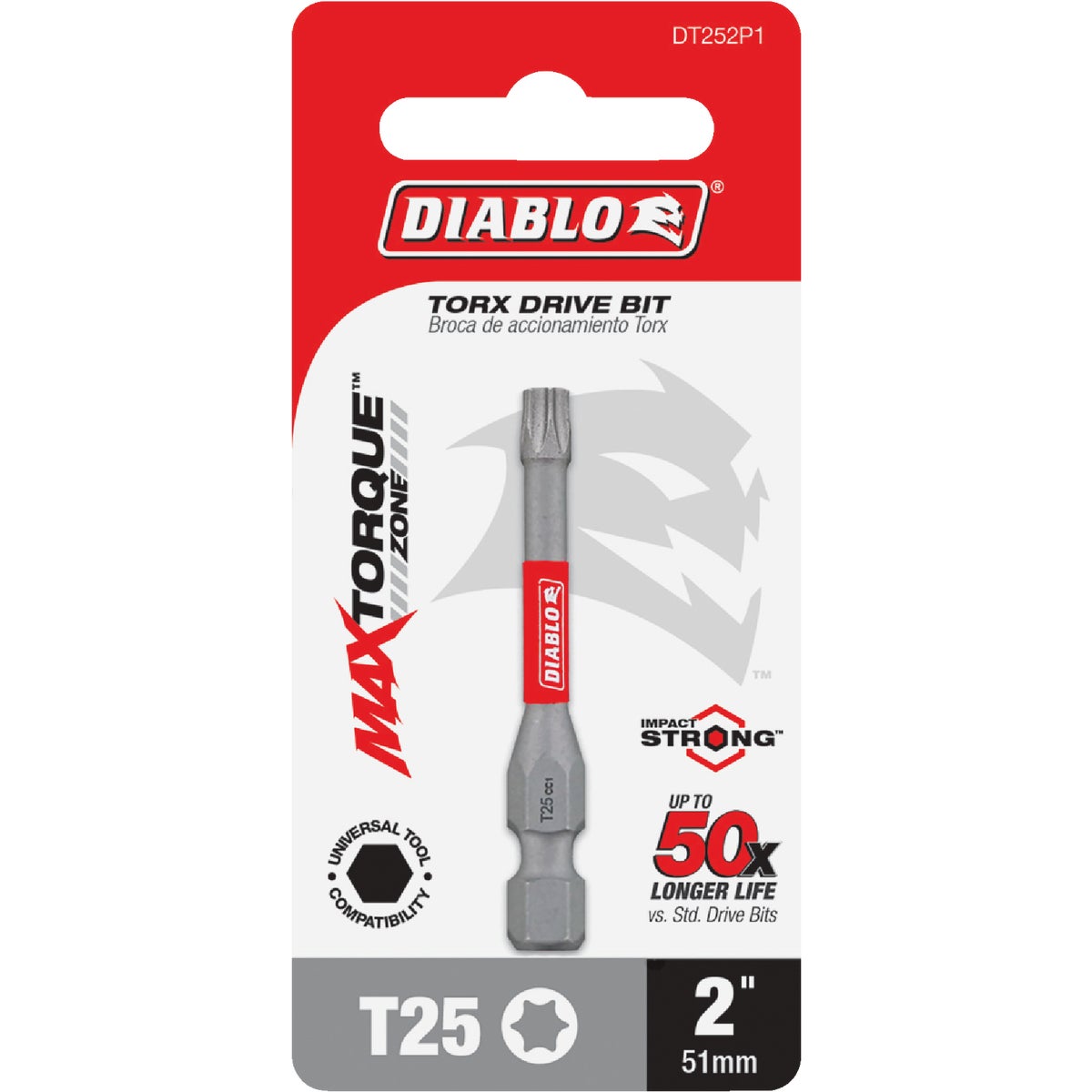 Diablo T25 TORX 2 In. Power Impact Screwdriver Bit