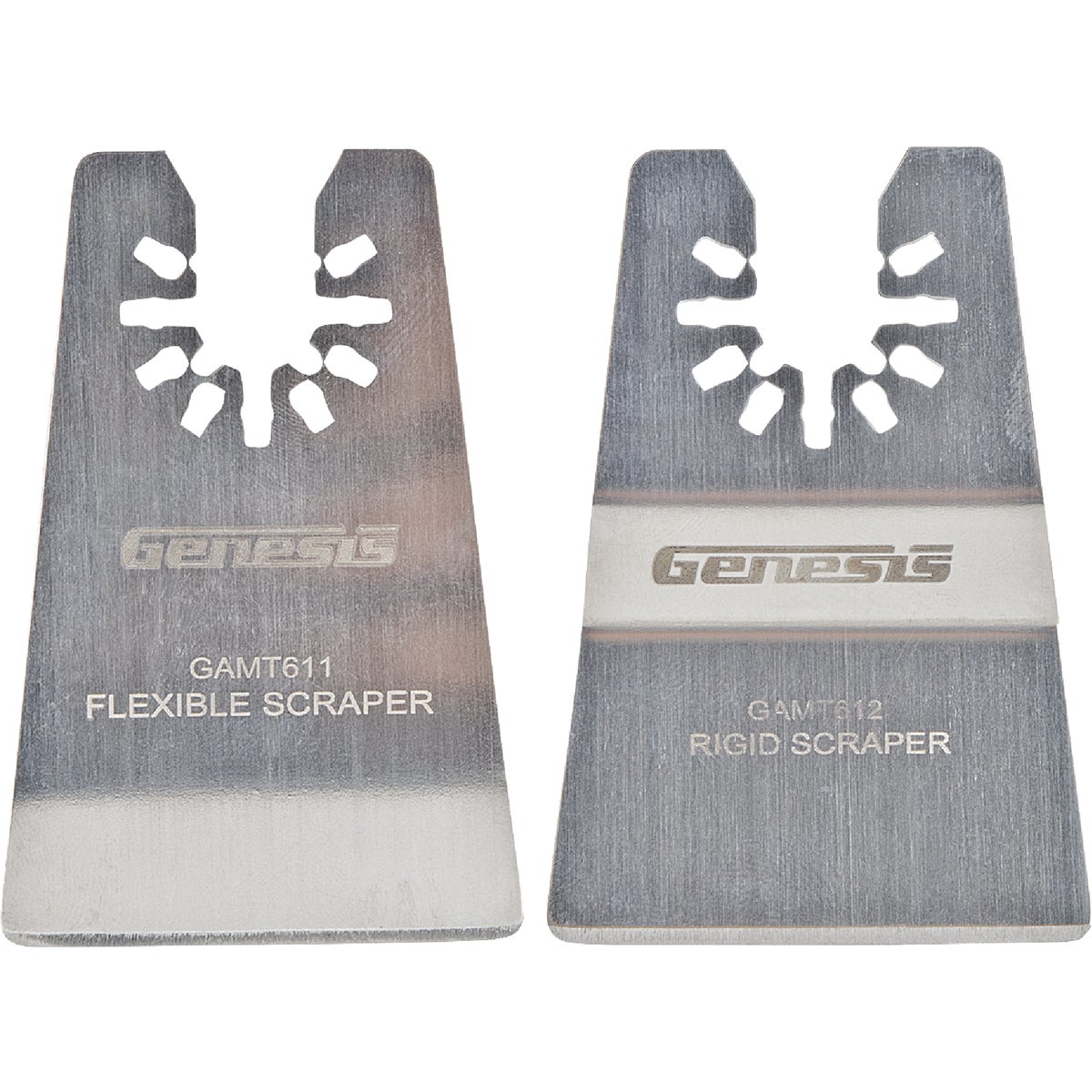 Genesis 2 In. Stainless Steel Rigid & Flexible Scraper Oscillating Blade (2-Pack)
