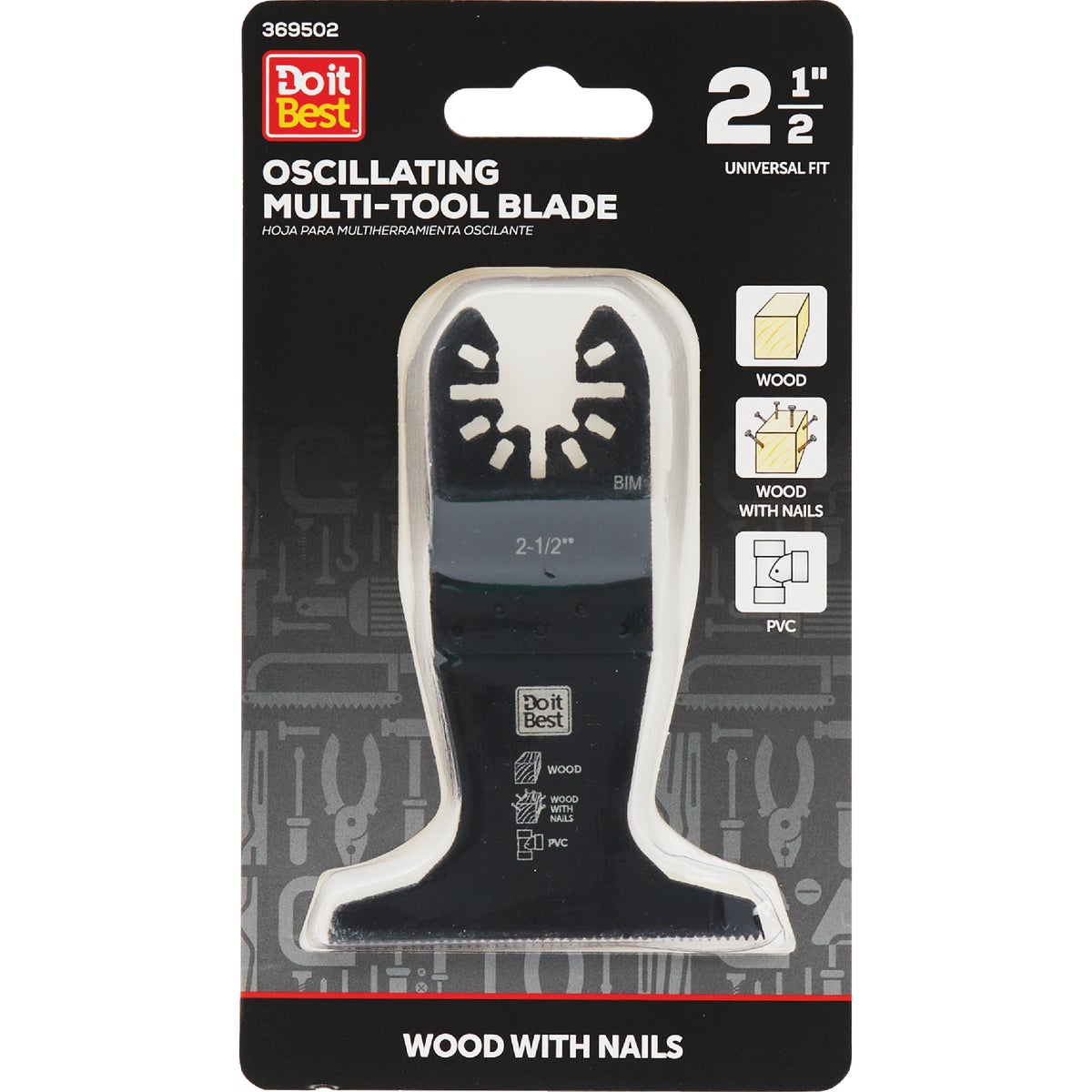 Do it Best 2-1/2 In. High Carbon Steel Wood with Nails Oscillating Multi-Tool Blade