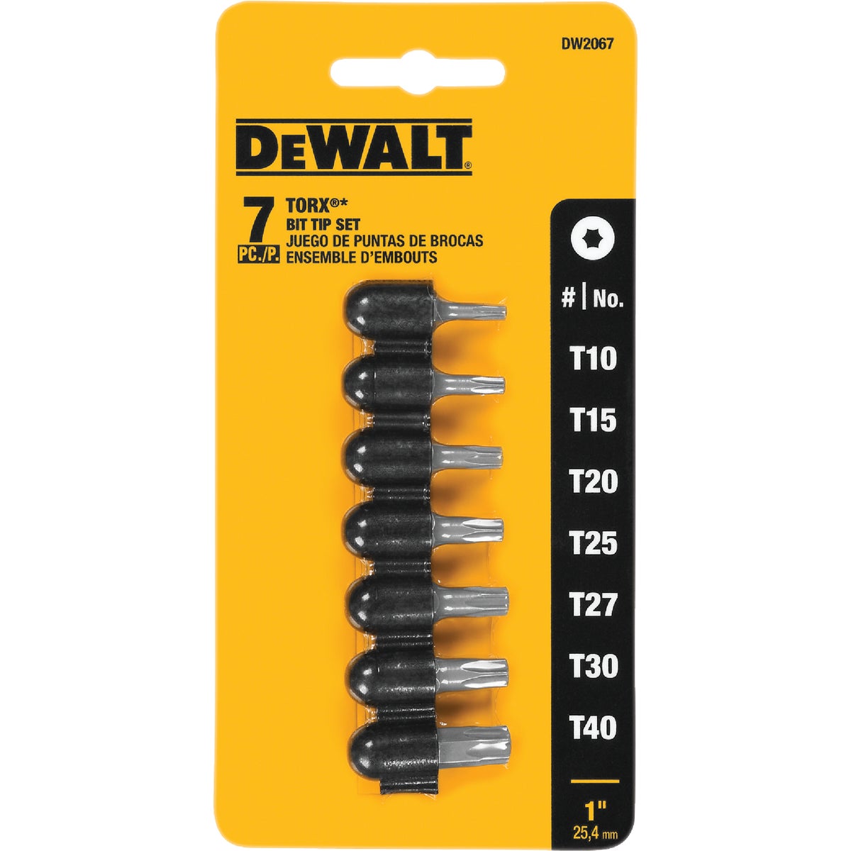 DEWALT 7-Piece Torx Insert Screwdriver Bit Set