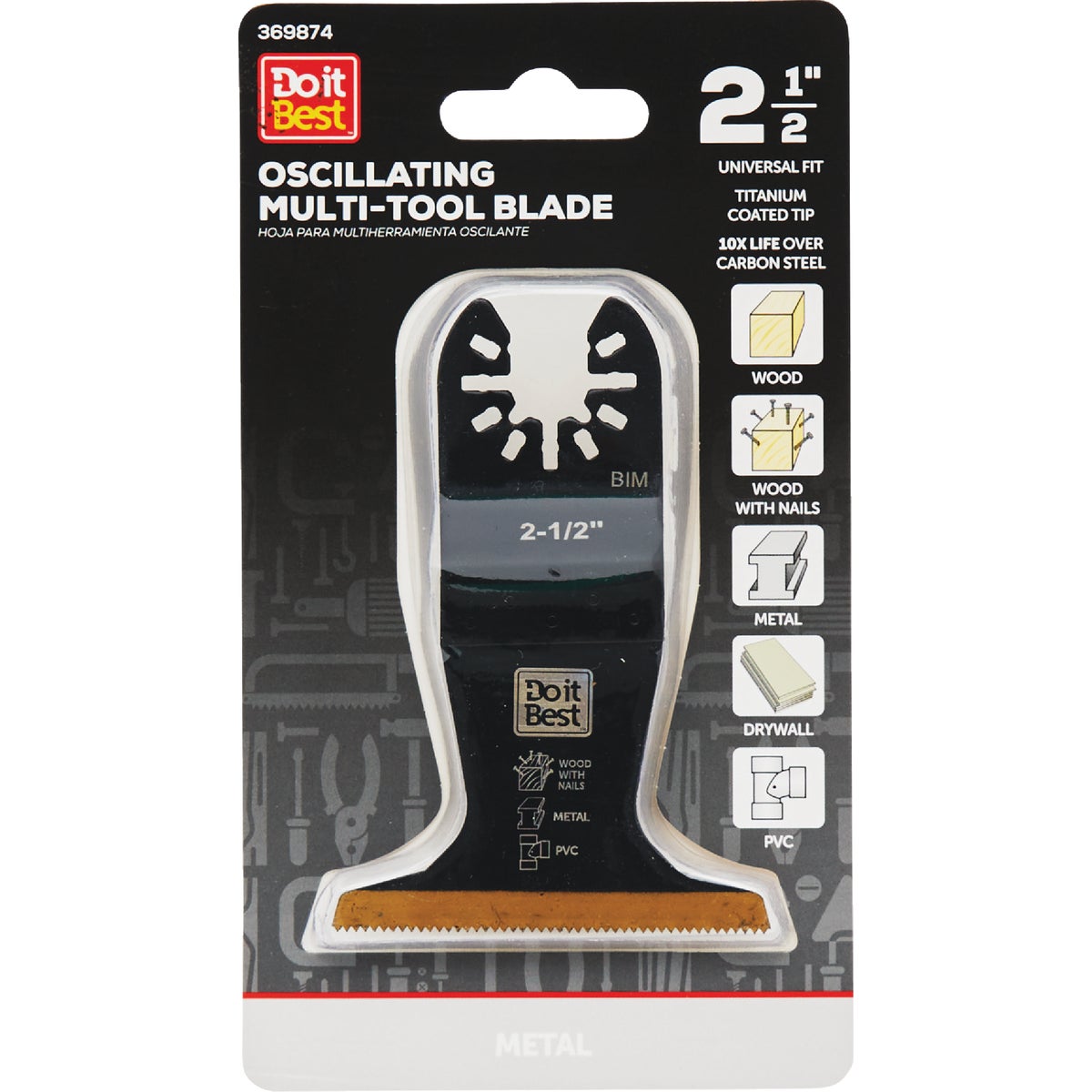 Do it Best 2-1/2 In. Titanium Coated Metal Cutting Oscillating Multi-Tool Blade