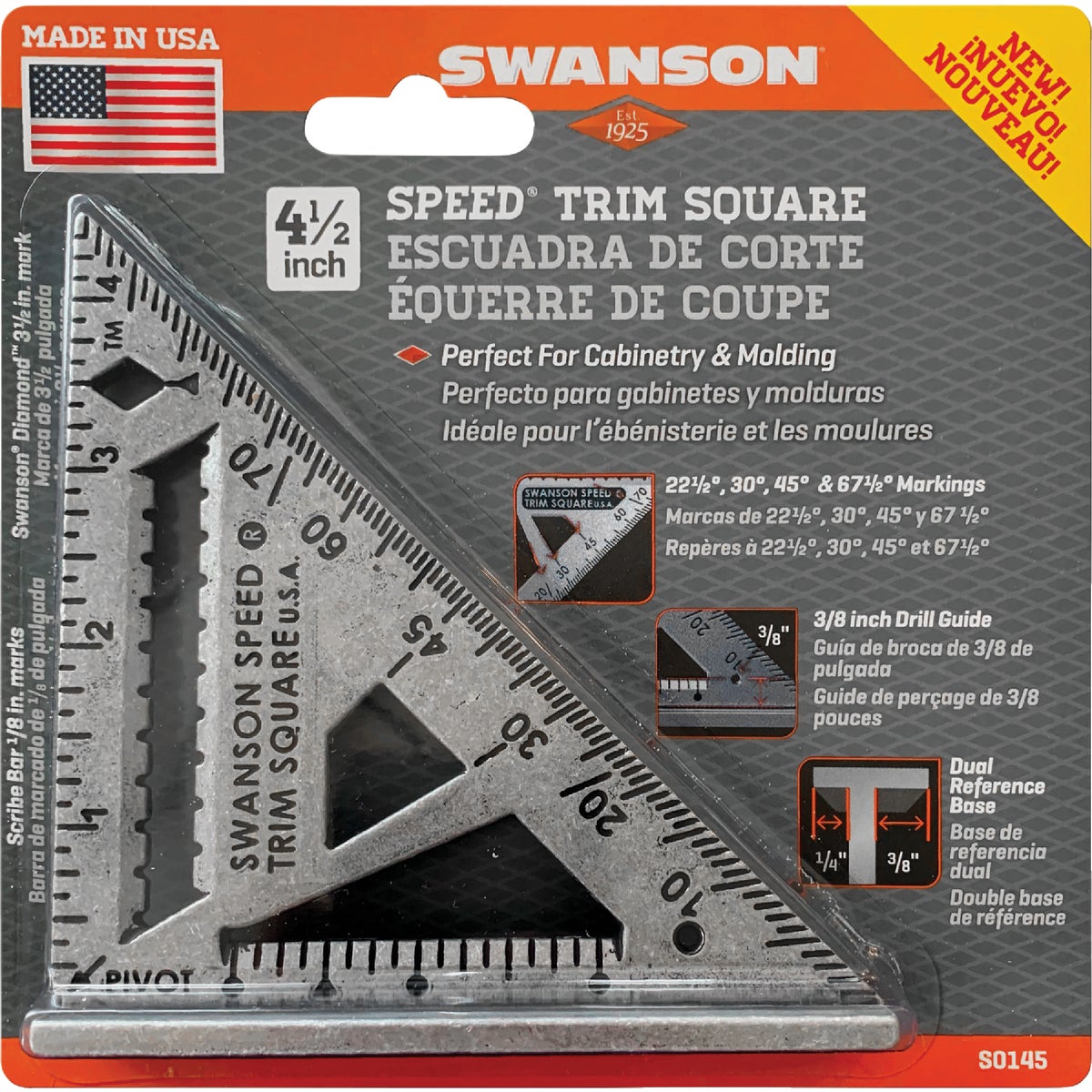 Swanson Speed 4-1/2 In. Aluminum Trim Square
