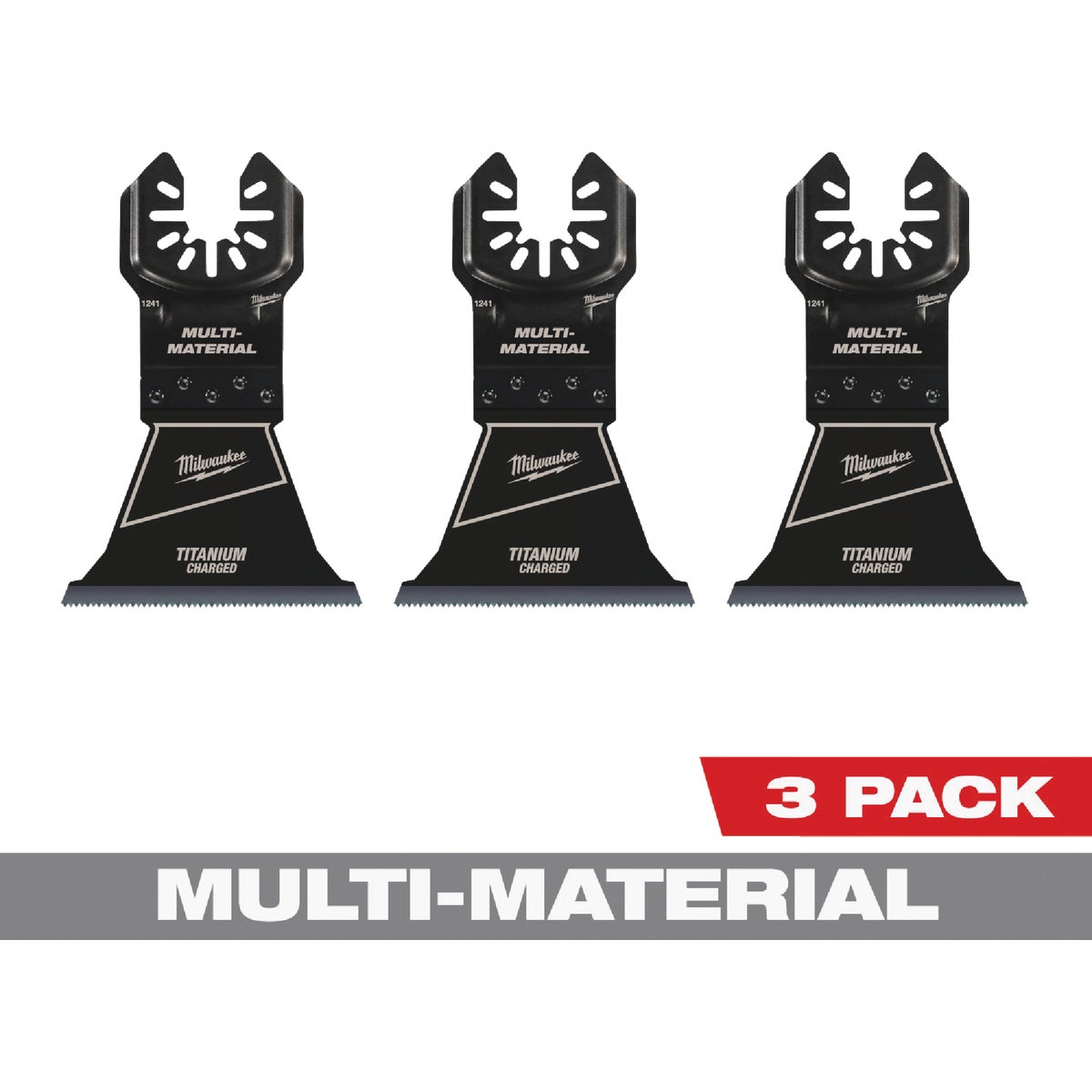 Milwaukee OPEN-LOK 2-1/2 In. Titanium Enhanced Bi-Metal Multi-Material Oscillating Blade (3-Pack)