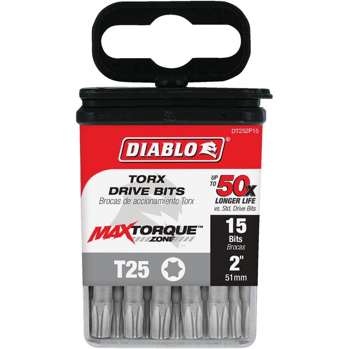 Diablo T25 TORX 2 In. Power Impact Screwdriver Bit (15-Pack)