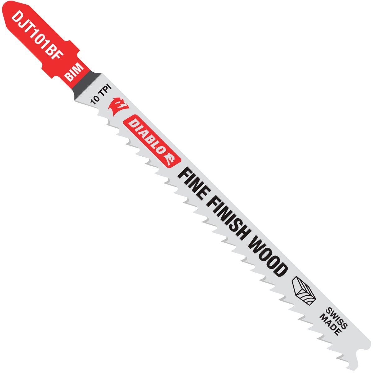 Diablo T-Shank 4 In. x 10 TPI Bi-Metal Jig Saw Blade for Fine Finish Cuts in Wood (5-Pack)