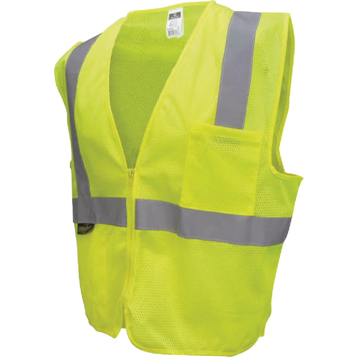 Radians RADWEAR SV2Z Economy Type R ANSI Class 2 Hi-Vis Green Mesh Safety Vest with Zipper, XL