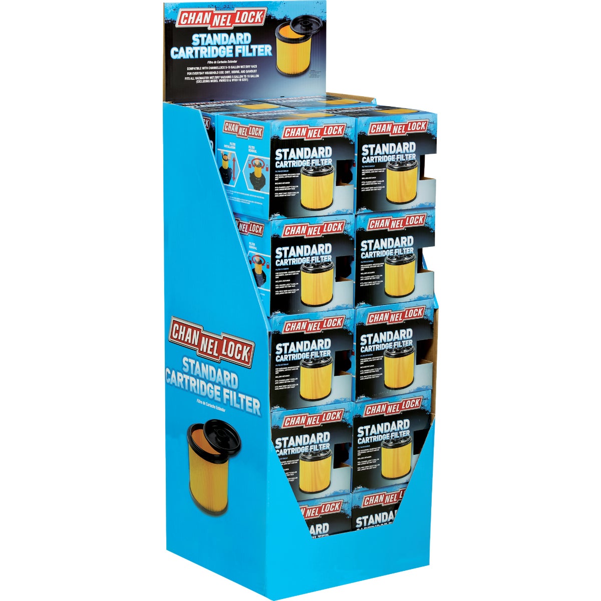 Channellock Wet/Dry Vacuum Cartridge Filter Display