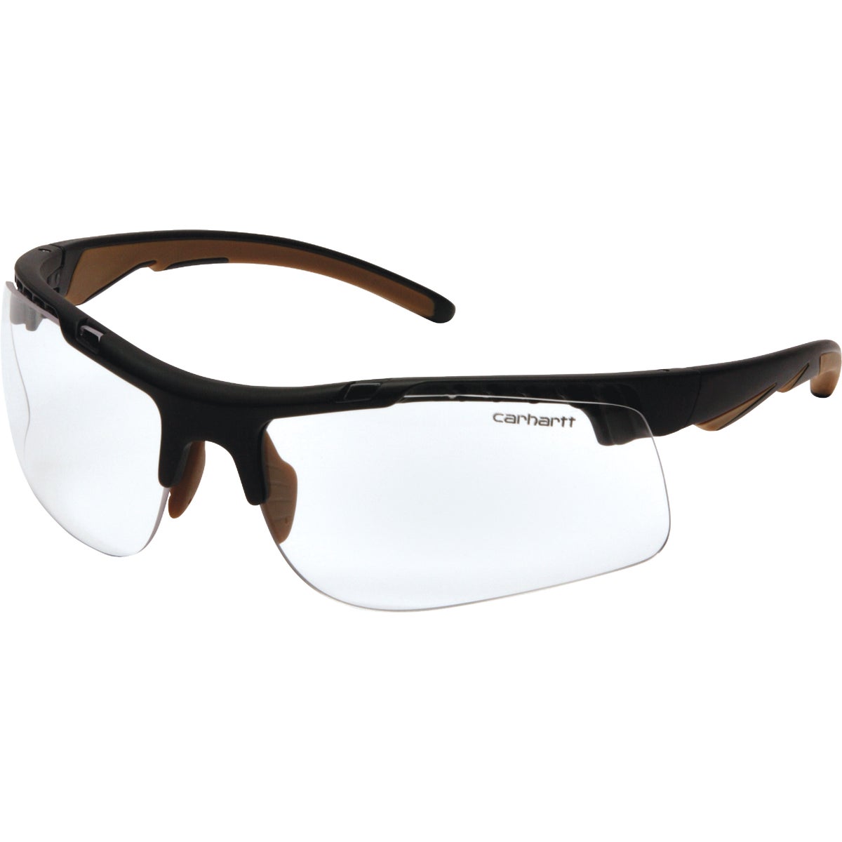 Carhartt Rockwood Black Frame Safety Glasses with Clear Anti-Fog Lenses