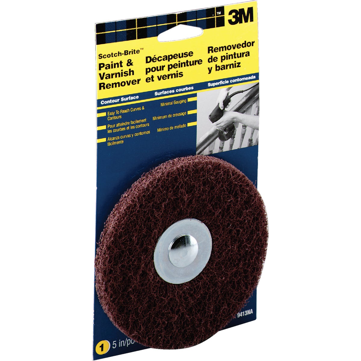 3M Sandblaster 5 In. 1/2 In., for Contours Paint Removal Disc