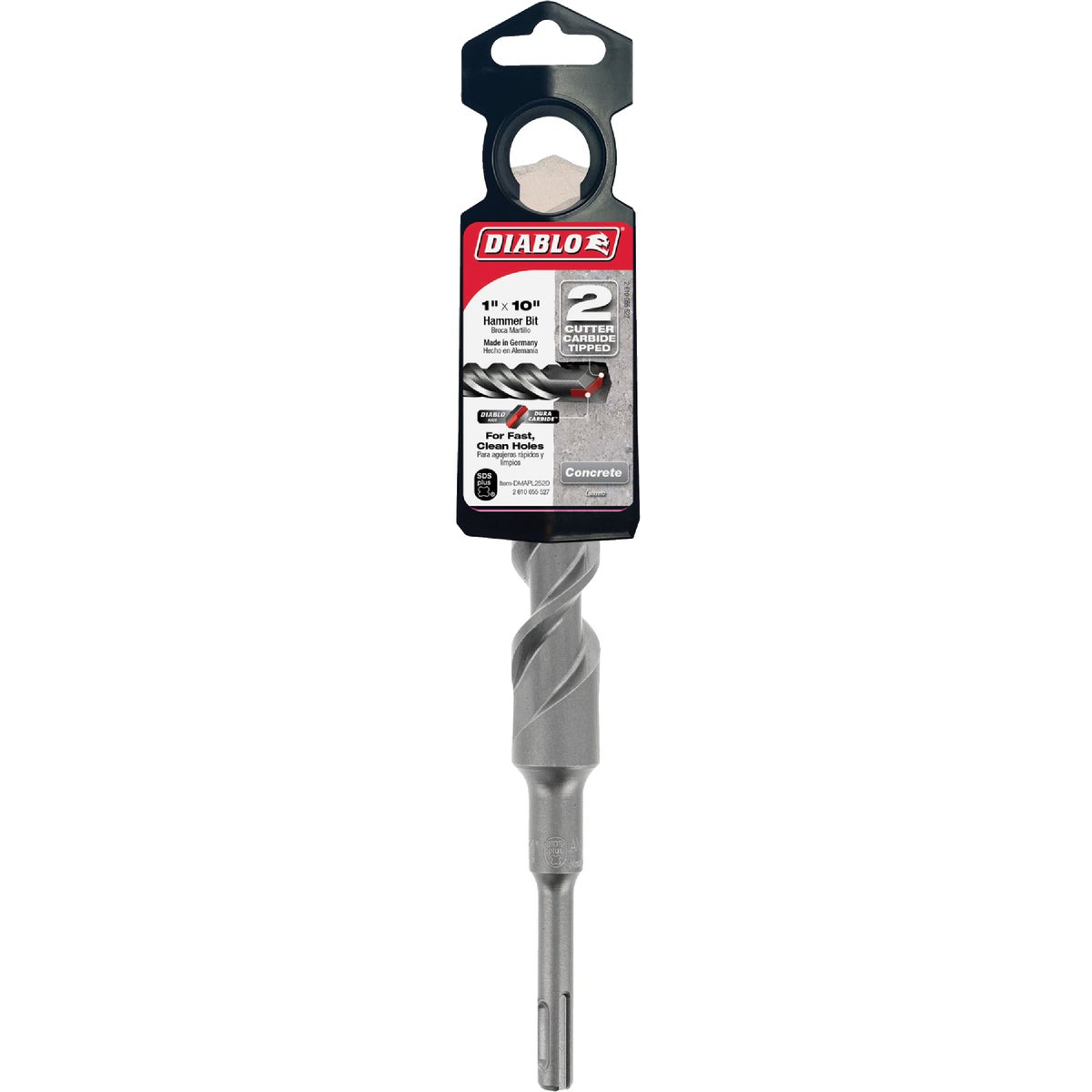 Diablo SDS-Plus 1 In. x 10 In. Carbide-Tipped Rotary Hammer Drill Bit