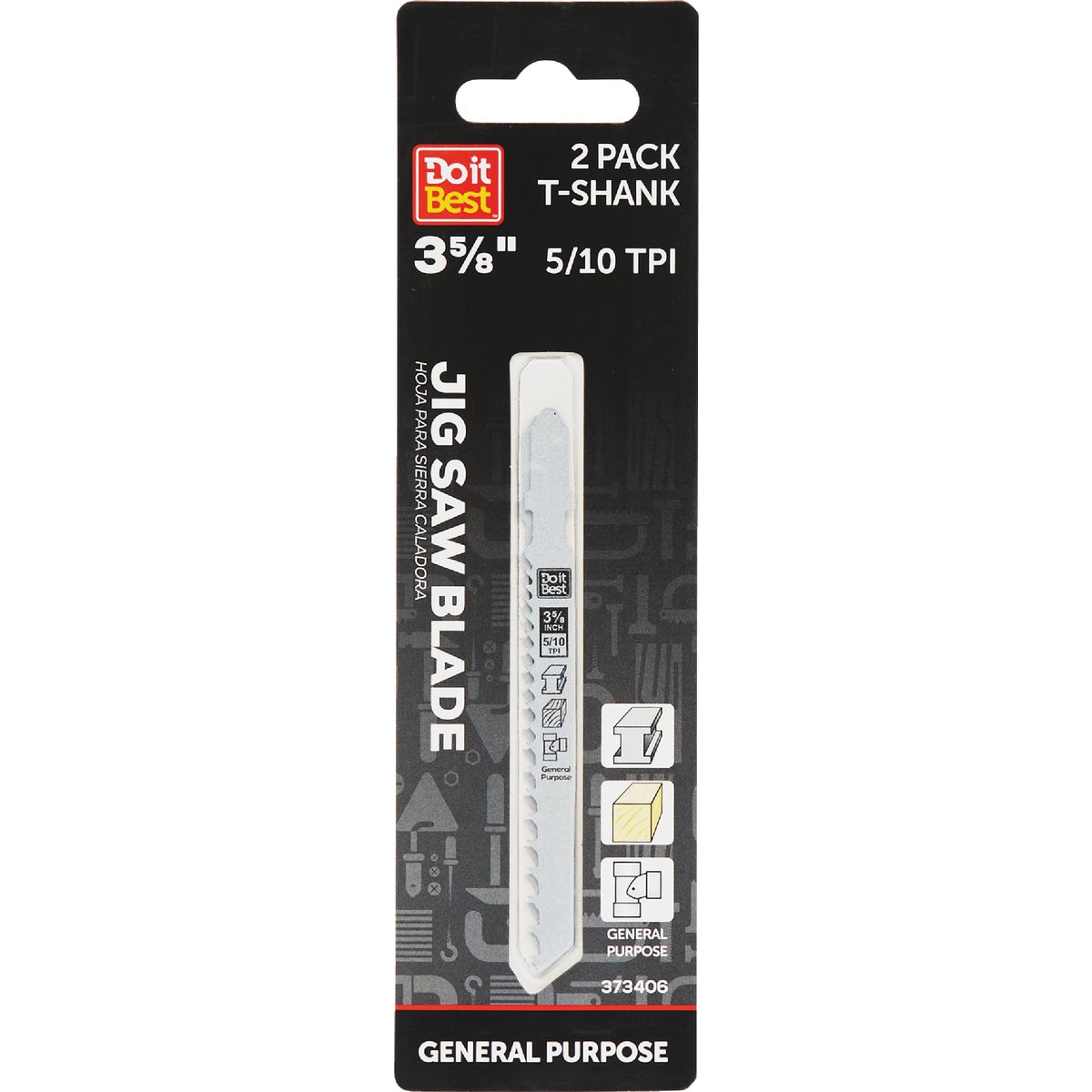 Do it Best T-Shank 3-5/8 In. 5/10 TPI General Purpose Jigsaw Blade (2-Pack)