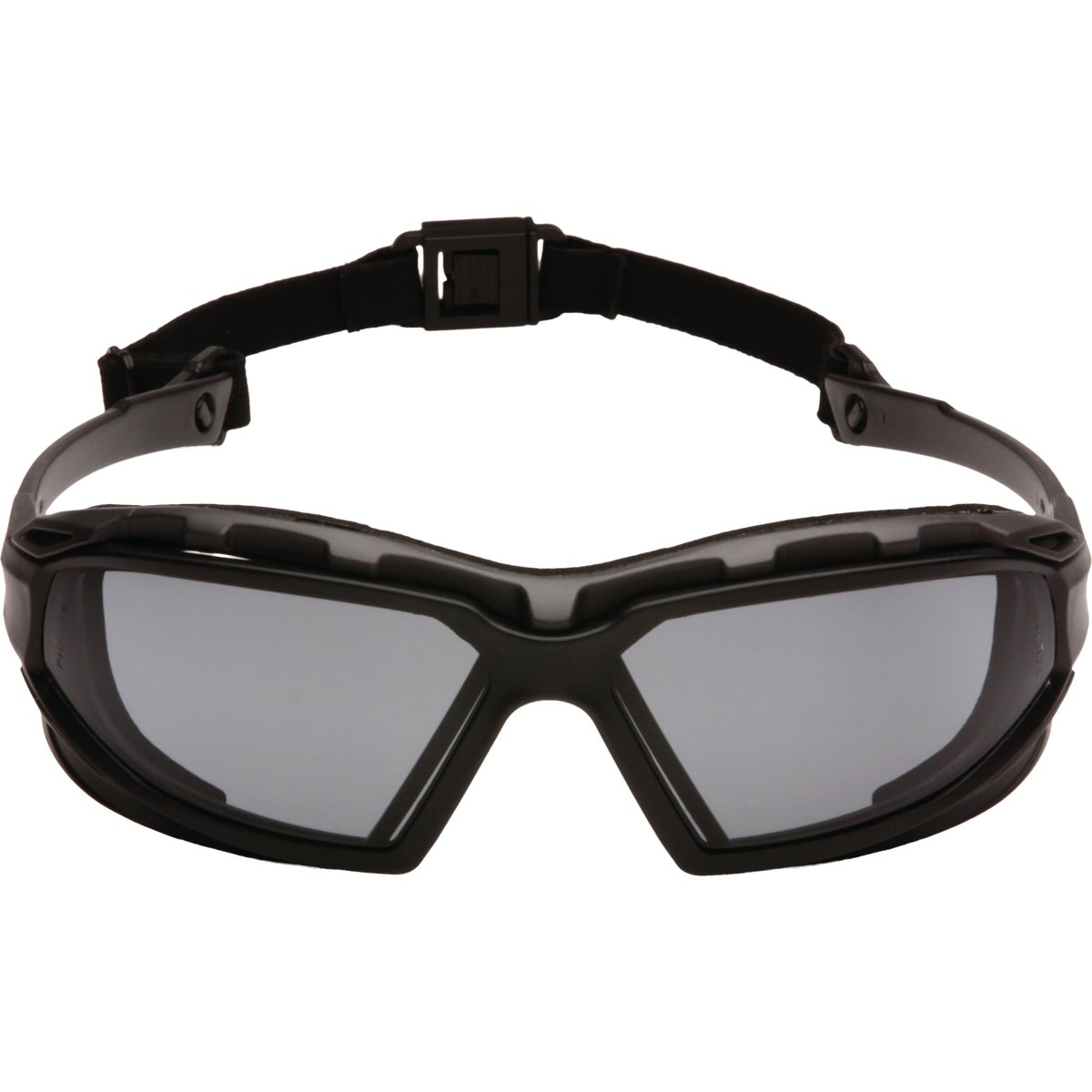 Pyramex Highlander Plus Black & Gray Frame Safety Glasses with Gray Anti-Fog Lenses