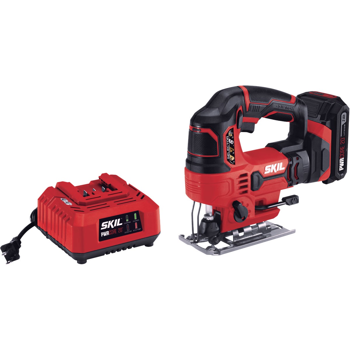 SKIL PWRCore 20 Volt Lithium-Ion 2.0 Ah Cordless Jig Saw Kit