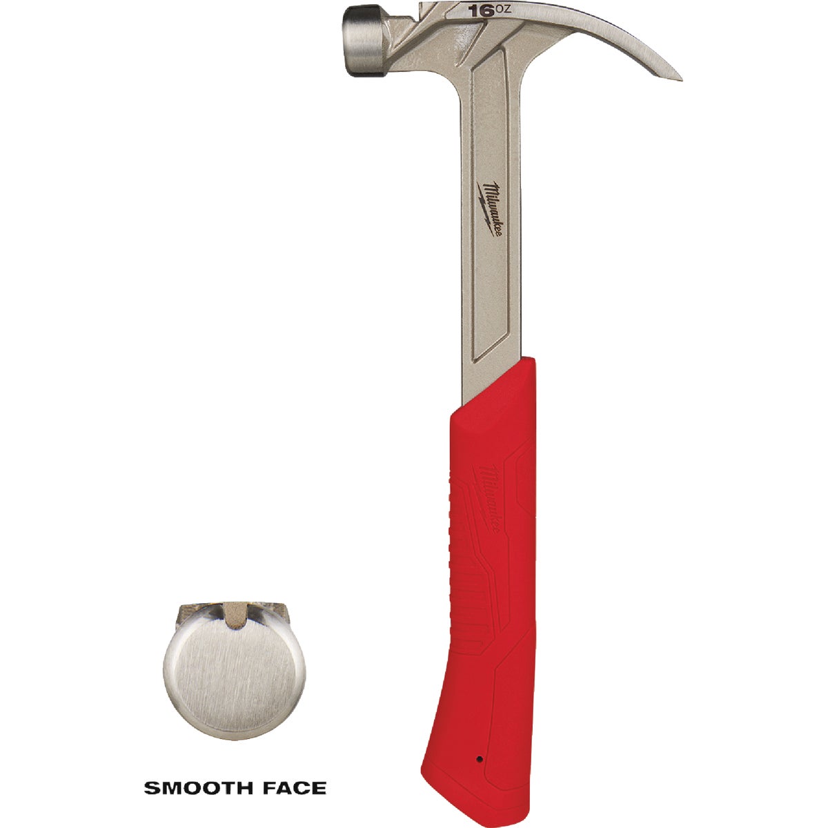 Milwaukee 16 Oz. Smooth-Face Rip Claw Hammer with Steel Handle
