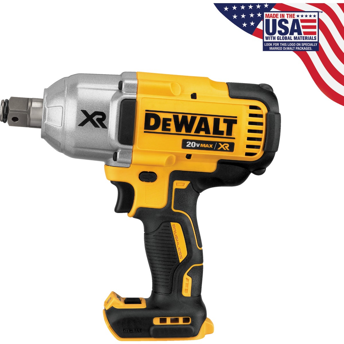 DEWALT 20V MAX XR Lithium-Ion Brushless 3/4 In. Cordless Impact Wrench with Hog Ring Anvil (Tool Only)
