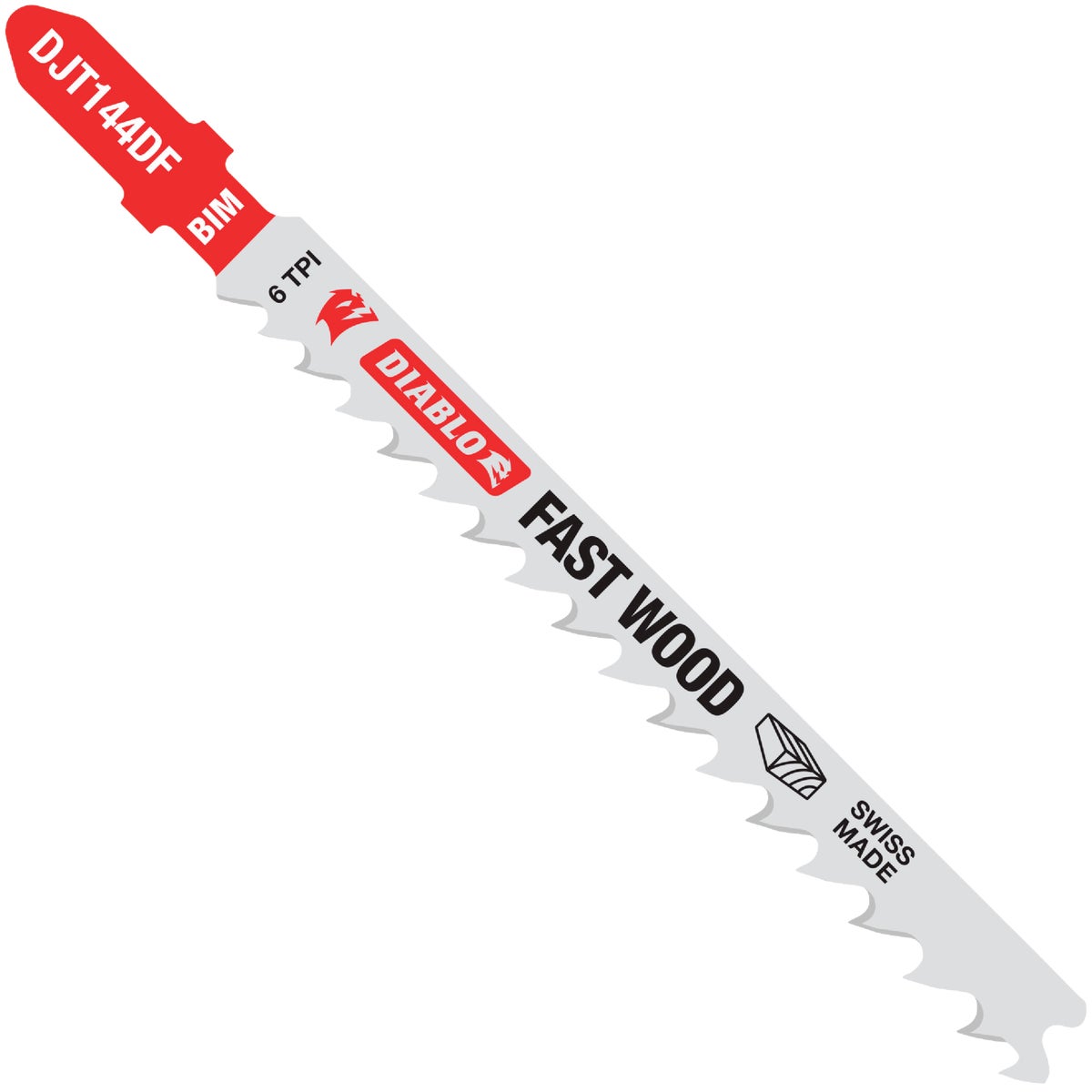Diablo T-Shank 4 In. x 6 TPI Bi-Metal Jig Saw Blade for Fast Wood Cuts (5-Pack)