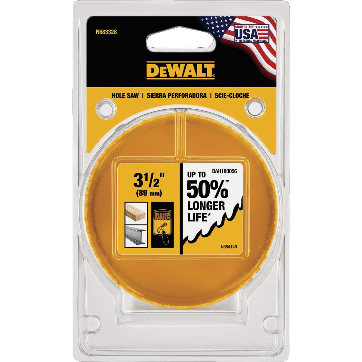 DEWALT 3-1/2 In. Bi-Metal Hole Saw