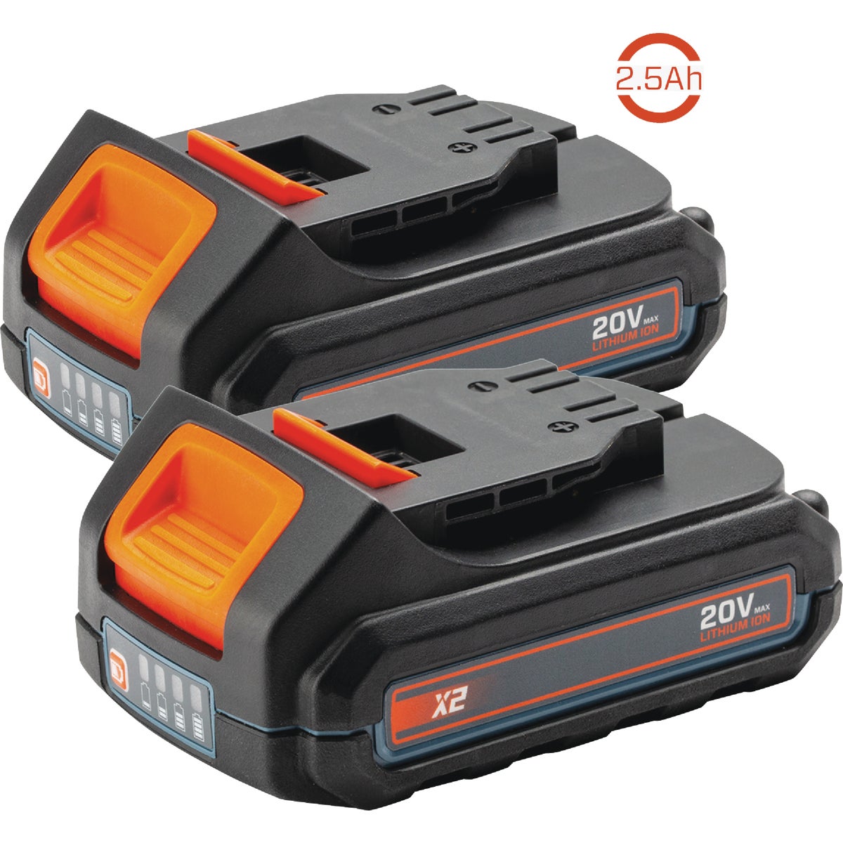 Senix X2 20 Volt Max Lithium-Ion 2.5 Ah Battery Pack (2-Pack)