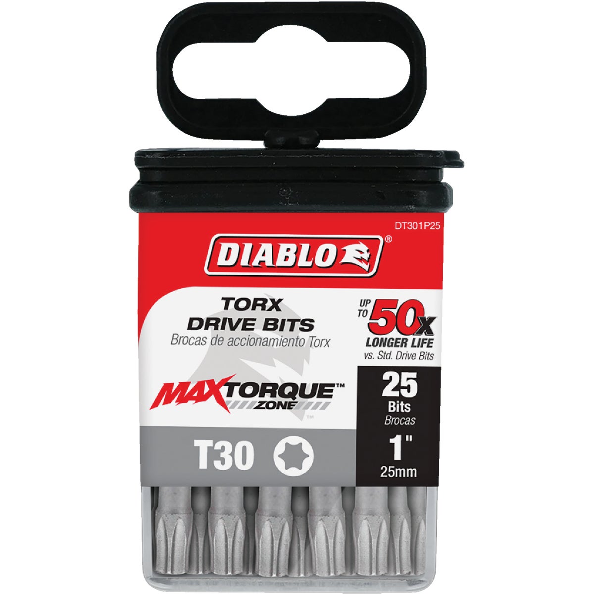 Diablo T30 TORX 1 In. Insert Impact Screwdriver Bit (25-Pack)