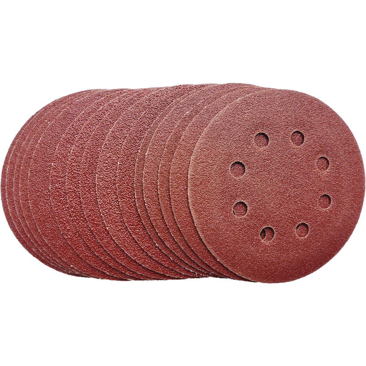 5 In. 80-Grit 8-Hole Pattern Vented Sanding Disc with Hook & Loop Backing (15-Pack)