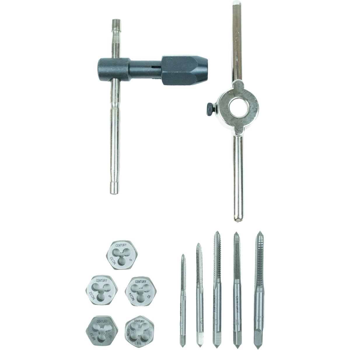 Century Drill & Tool Machine Screw & Fractional Tap & Die Set (12-Piece)