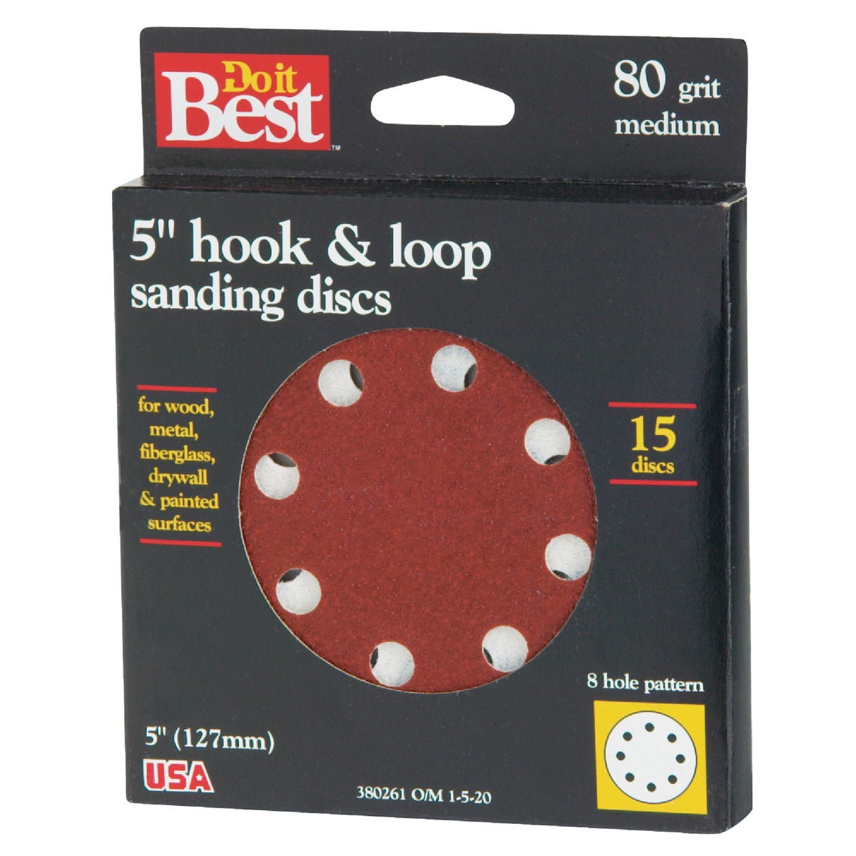 15 5″ 80G SANDING DISC