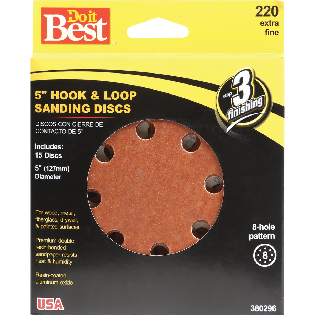 15 5″ 220G SANDING DISC